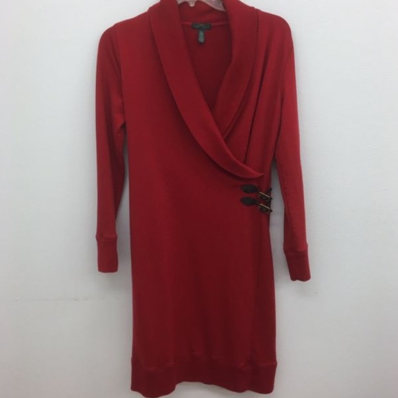 Lauren Ralph Lauren Dresses & Skirts - LRL Ralph Lauren Red V-Neck Sweater Dress M